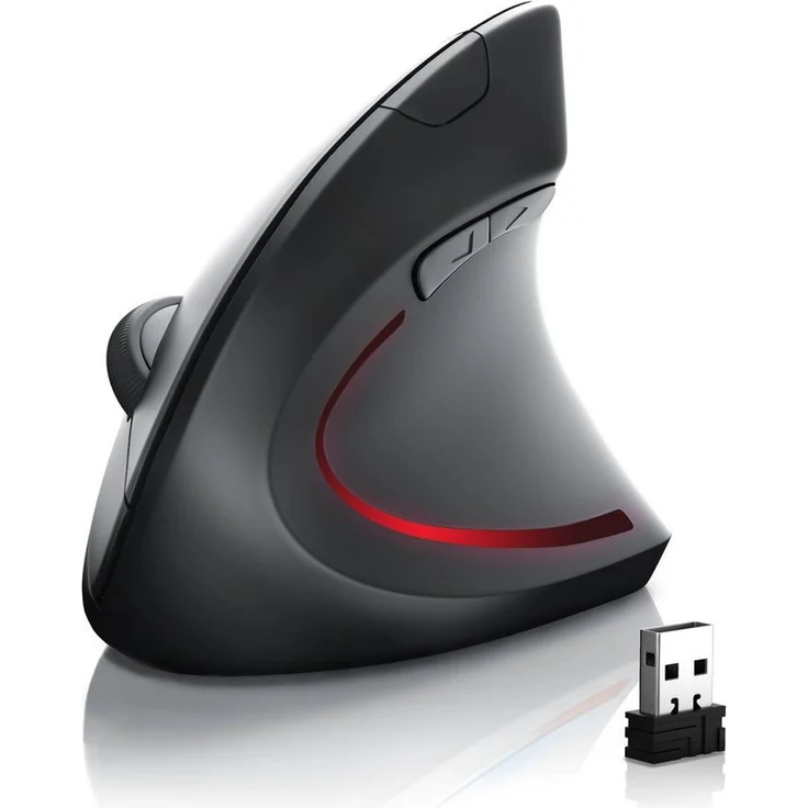 CSL ergonomische Maus (Funk, kabellose vertikale Mouse, Vorbeugung gegen Mausarm / Tennisarm (RSI)