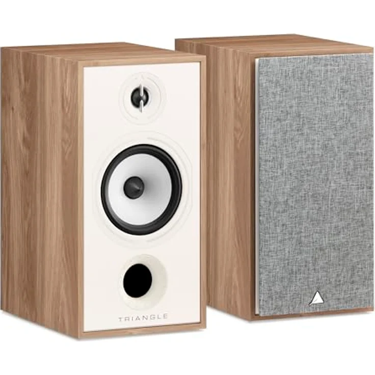 TRIANGLE BOREA BR04, Hi-Fi-Regallautsprecher aus hellem Eichenholz, 110W Leistung, 90 dB/W/m, für Musik und Heimkino, 206 x 380 x 314 mm (Paar) – Bild 1