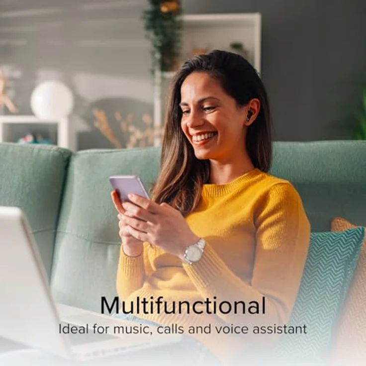 SBS Go Pods TWS Semi-In-Ear-Kopfhörer, True Wireless Stereo mit Ladehülle, integriertes Mikrofon, Touch-Steuerung, 12 Stunden Wiedergabe, Schwarz – Bild 4