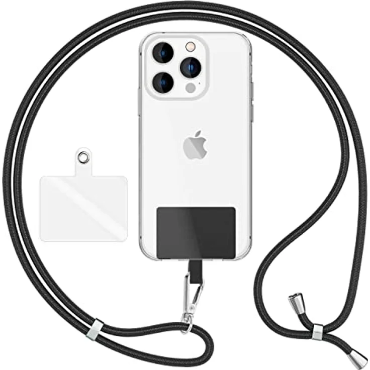 Nalia HoldMe Air, Handykette Universal für Smartphones, 160 cm Lanyard mit verstellbarer Schlaufe und Edelstahlhaken – Bild 1