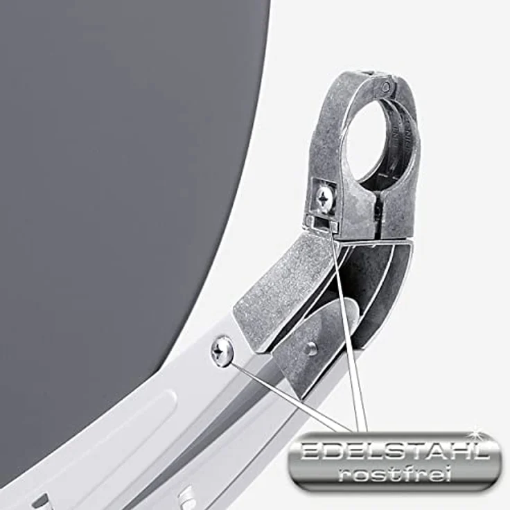Fuba DAA 850 A Satanlage Set, Aluminium Satellitenschüssel anthrazit, HD | 3D | 4K, Deluxe Octo LNB, für 8 Teilnehmer – Bild 4