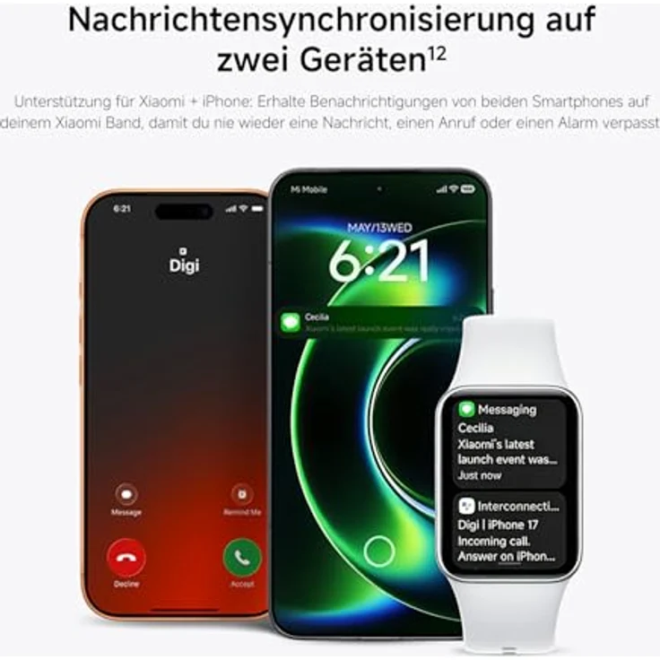 XIAOMI Smart Band 10 Pro, Fitnesstracker für Handgelenke von 135-205 mm, Midnight Black – Bild 5