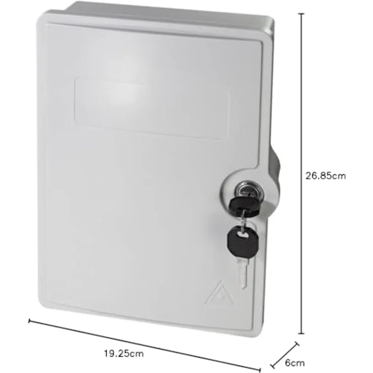 LogiLink Wandgehäuse FB124LC, FTTH/FTTB-Anschlussgehäuse mit 24x LC/APC, lichtgrau, IP55 Schutz, voll bestückt – Bild 9