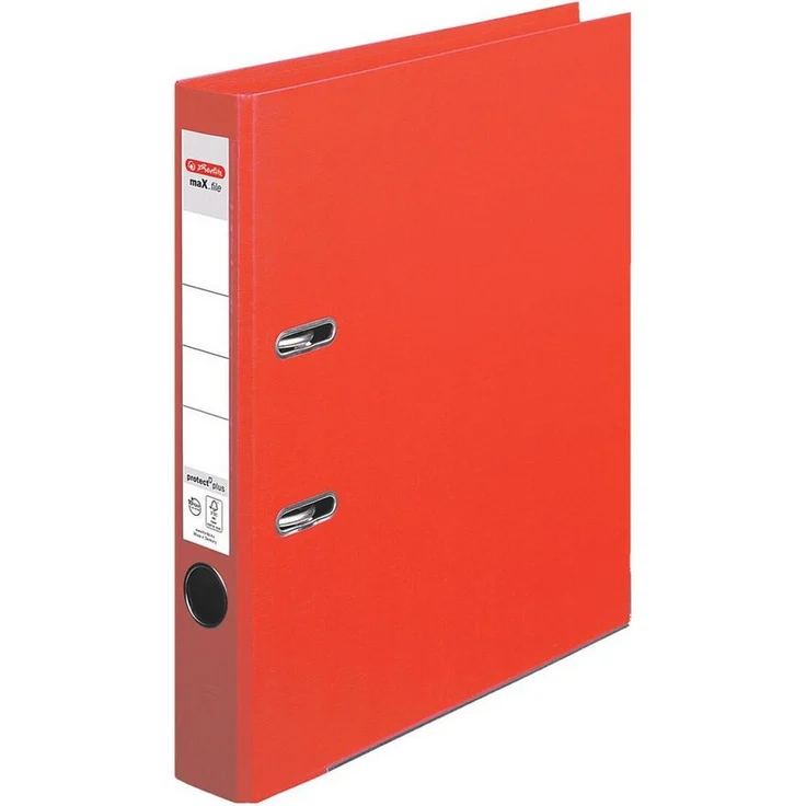 
Herlitz Aktenordner maX.file »protect plus«, schmal, DIN A4, 5 cm Rückenbreite, mit Griffloch, Kantenschutz, Raumsparschlitzen, Blattniederhalter, auswechselbares Rückenschild, Polypropylen Cover, blau – Bild 1