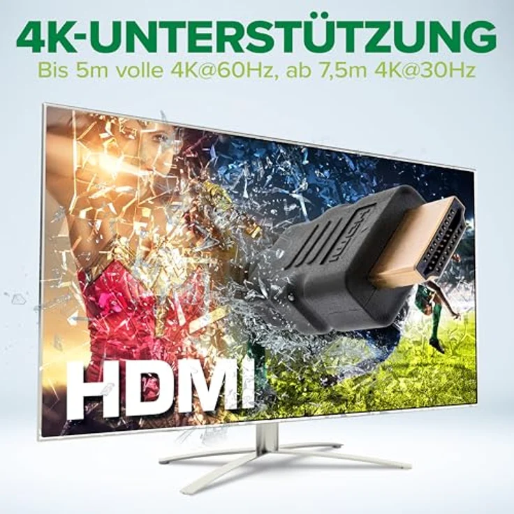 InLine 4k HDMI Kabel, HDMI-High Speed mit Ethernet, 2,5m, schwarz, für Blu-ray, PS5, Xbox Series, Switch, HDMI 2.0, UHD – Bild 3