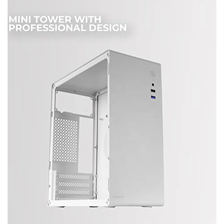 Tacens ORUMX Weiß ATX Semitower Gehäuse, ultra-kompakt mit 80mm-Lüfter für MicroATX und Mini-ITX, Stahlstruktur, erweiterbar для 4 HDD/SSD – Bild 5