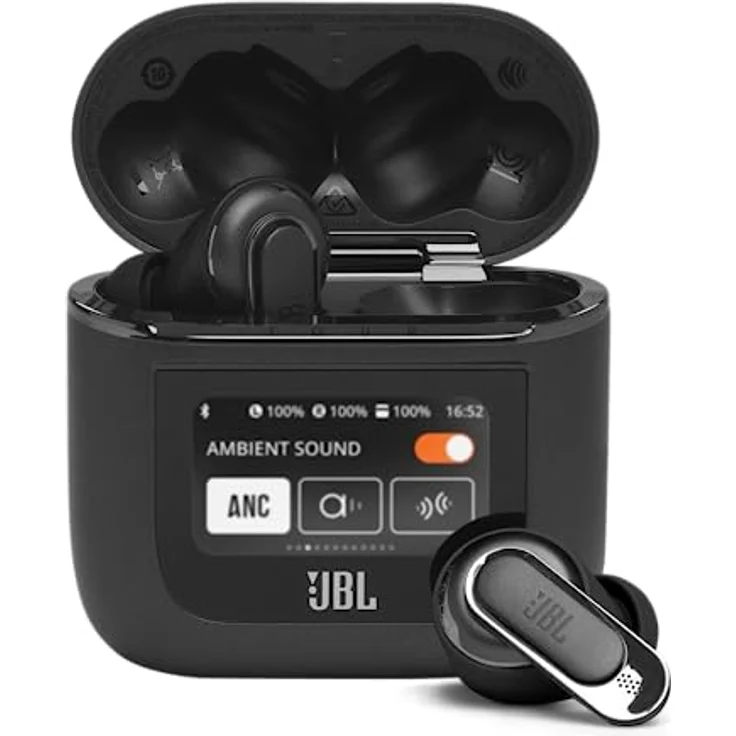 JBL Tour Pro 2 – True Wireless In-Ear Kopfhörer – Bluetooth Kopfhörer mit Active Noise Cancelling und Smart Ladecase in Schwarz – Bis zu 40 Stunden Wiedergabezeit mit nur einer Akkuladung – Bild 1