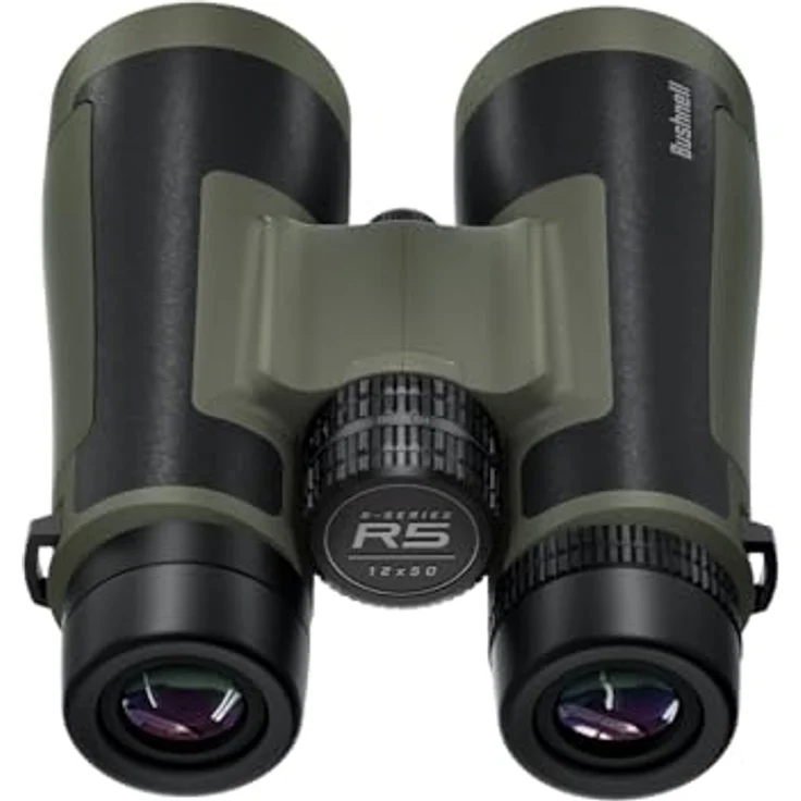 Bushnell Trophy R5, Fernglas 12x50 mm mit HDOS-Optik, wasserdicht und verstellbaren Augenmuscheln, grün – Bild 2