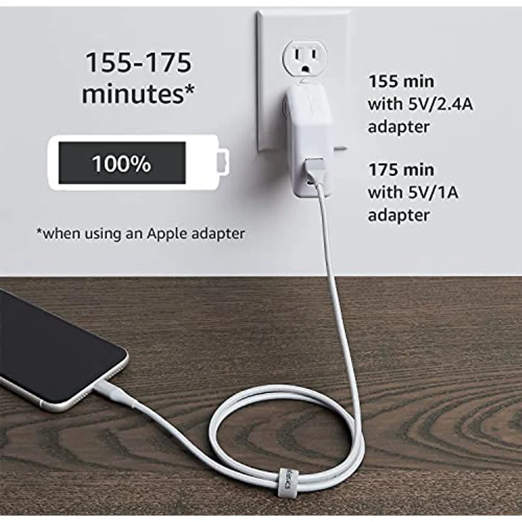 AmazonBasics – Verbindungskabel Lightning auf USB-A, doppelt Nylon-umflochten, fortschrittliche Kollektion, MFi-zertifiziertes Ladekabel für iPhone, silberfarben, 91,2 cm – Bild 6