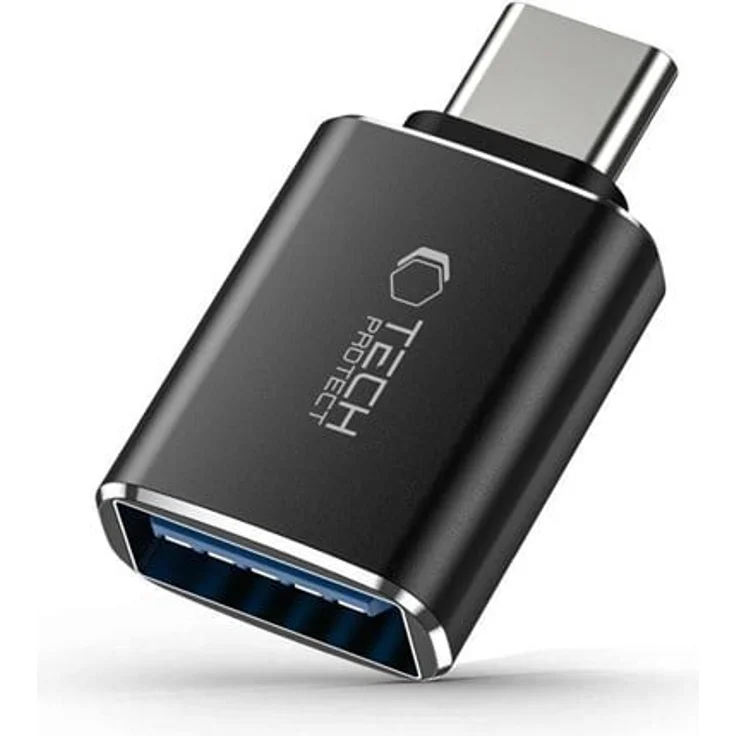 Tech-Protect UltraBoost USB-C (Male) / USB-A (Female) OTG Adapter, Schwarz – Hochwertiger USB-Hub für schnelle Datenübertragungen und vielseitige Anschlussmöglichkeiten