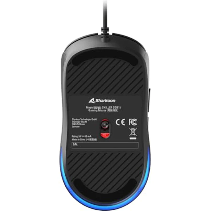 Sharkoon SKILLER SGB15 Combo DE, Kabelgebundene Gaming-Tastatur mit ergonomischem Design und deutscher QWERTZ-Belegung, Schwarz – Bild 9