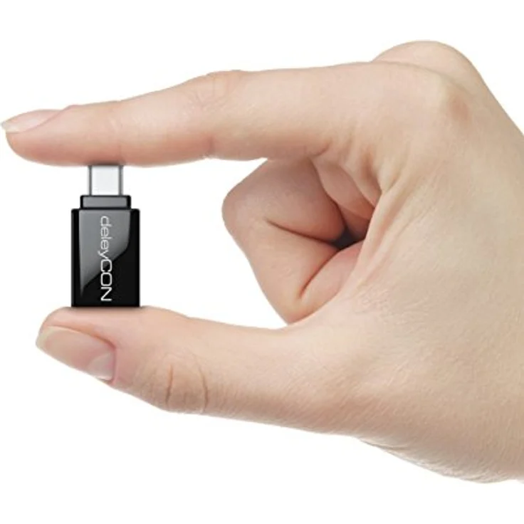 deleyCON USB-C auf USB Adapter USB 3.0 (2 Stück) - OTG Adapter mit 5 Gbit/s für iPhone 17/16/15, Galaxy S25/S24, MacBook, iPad, und mehr, schwarz – Bild 3