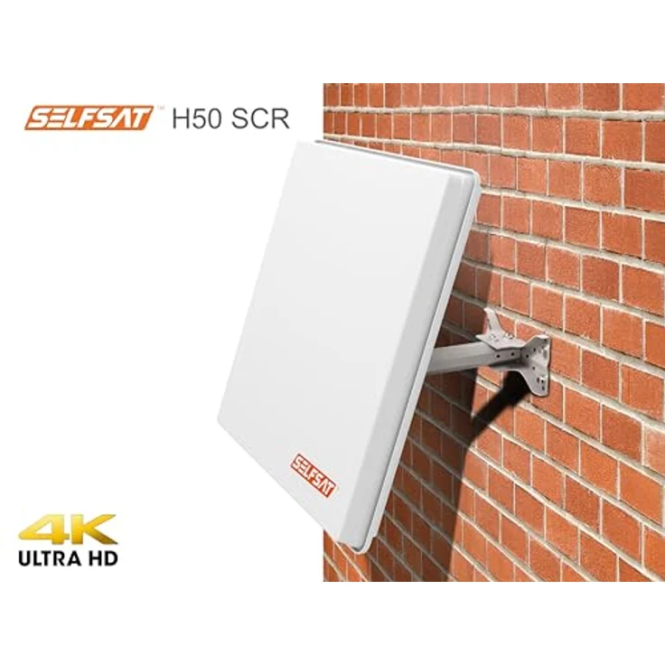 Selfsat H50SCR Unicable Antenne mit 2 Legacy Ausgängen für 6 Teilnehmer, flaches Design, SCR-LNB kompatibel zu EN50494 – Bild 5