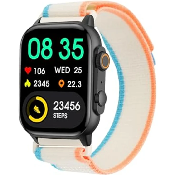 Trevi T-FIT 430 A, Smartwatch mit 1,95 Zoll AMOLED Display, kabelloser Anruffunktion, IP68 Wasserdichtigkeit und Wellness-Tracking, Schwarz – Bild 3