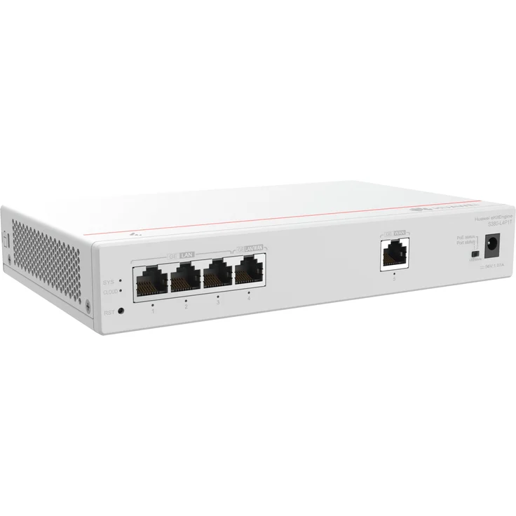 Huawei eKit Gateway S380-L4P1T, Netzwerk Switch, Grau mit PoE+ und bis zu 150 Usernutzer – Bild 1