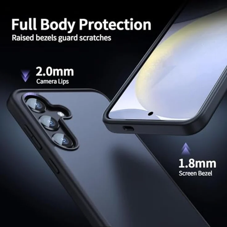 U Ultimate24Style Premium Hülle für Samsung Galaxy S24 – Robust, stoßfest, kratzfest mit 360° Airbag-Technologie & griffigem Design (Schwarz) – Bild 3