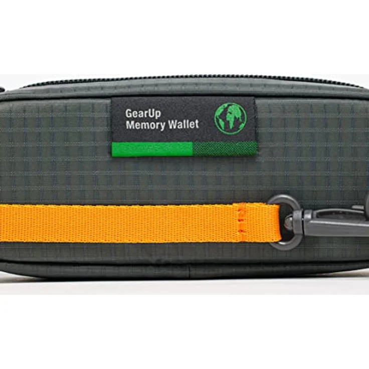 Lowepro GearUp Memory Wallet 20, Kompakter Speicherkarten-Organizer für CF-, XQD- & SD-Karten, SD-Tasche mit Doppeltem Reißverschluss, Hergestellt aus Recyclingmaterial, Grau – Bild 4