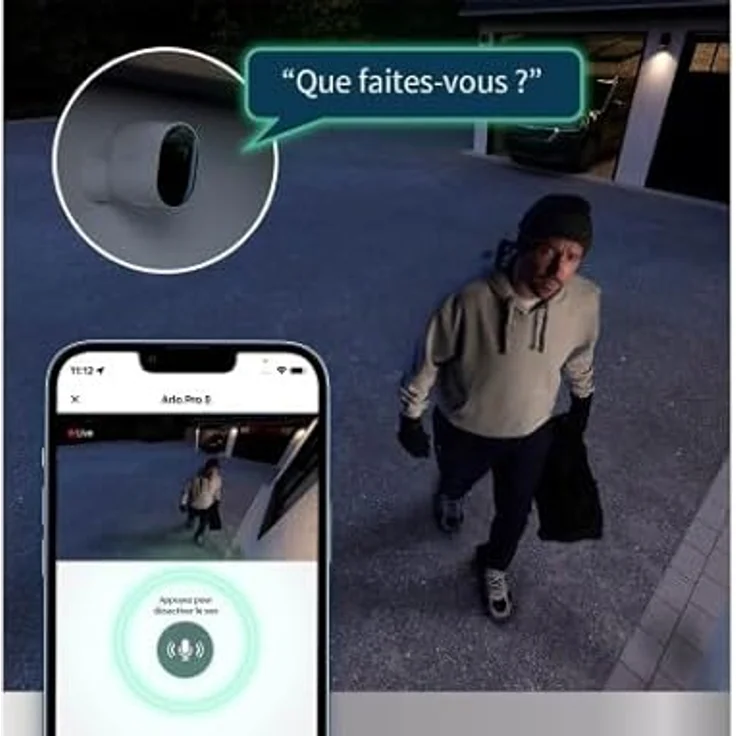 Arlo Pro 5 WLAN Überwachungskamera aussen, 2K UHD, 4er Set Weiß, Verbesserte Farbnachtsicht, 160° Blickwinkel, 2-Wege Audio, mit 30-tägigem Secure Plan Testzeitraum – Bild 5
