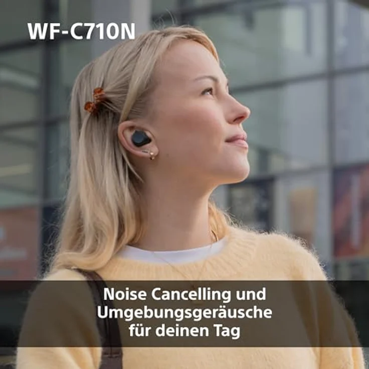 Sony WF-C710N True Wireless In-Ear Kopfhörer Schwarz mit ANC, Bluetooth 5.3, 21,5h Laufzeit, Spritzwasserschutz – Bild 3