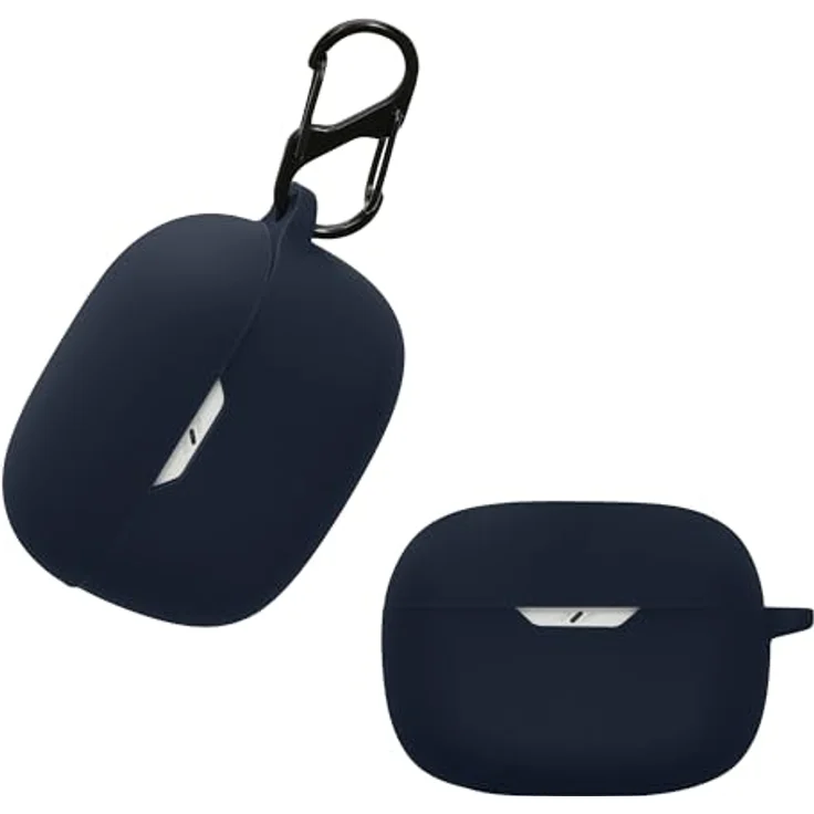 kwmobile Hülle für JBL Wave Beam, TPU Silikon Cover in Dunkelblau mit Anhänger und Ladeöffnung, reißfest und rutschfest – Bild 1