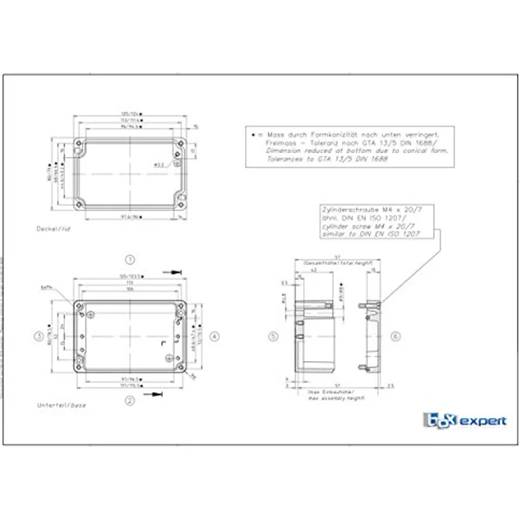 BOXEXPERT Aluminium Industriegehäuse Serie Alster 125x80x57mm, wetterfest mit IP66-Schutz und Korrosionsschutz – Bild 6