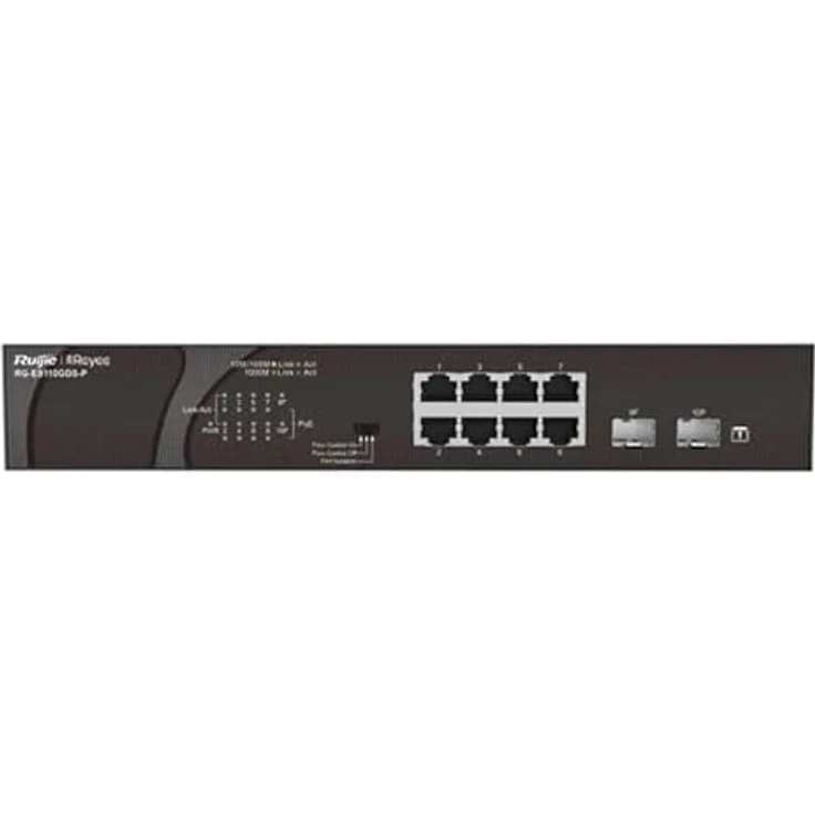 Rouijie Networks RG-ES110GDS-P 10-Port 10/100/1000Mbps Unmanaged PoE Switch, Cloud sichtbar, Großer Puffer, Intelligentes PoE-Management, hohe Qualität, entwickelt für verschiedene Szenarien – Bild 1