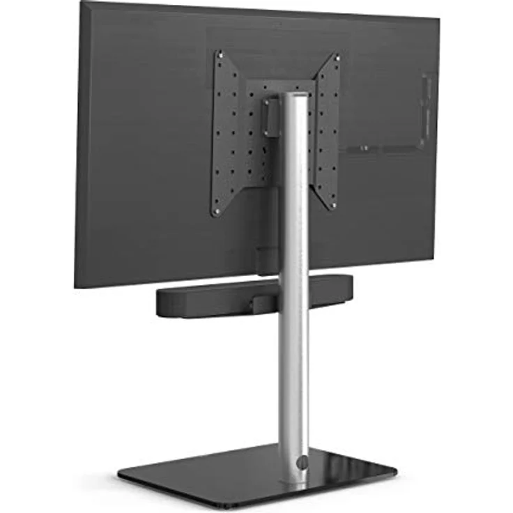 TV-Stand Spectral Just-Racks TV610SP mit Glasboden in Schwarzglas und Universal Soundbar Ablage – Bild 3