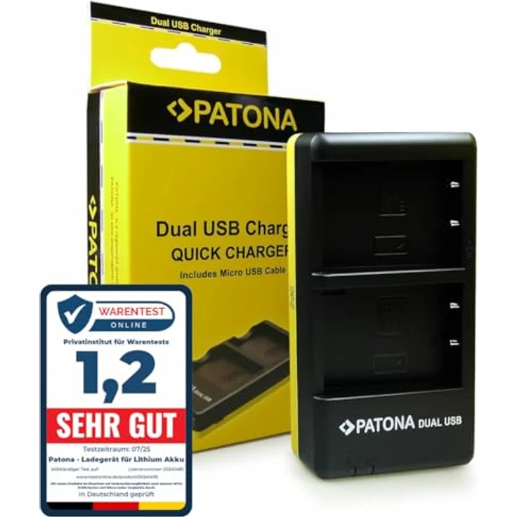Patona USB Dual Ladegerät 1948 für Akku Olympus BLS-5 BLS-50 BLS-1 – Bild 2