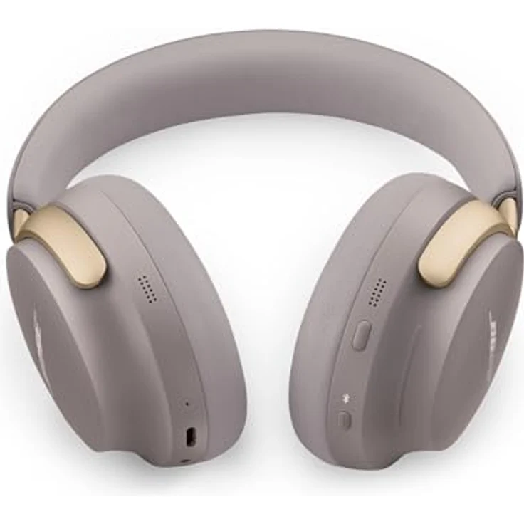 Bose QuietComfort Ultra Kabellose Kopfhörer mit Noise-Cancelling für räumlichen Klang, Over-Ear-Kopfhörer mit Mikrofon, Bis zu 24 Std Akku, Kopfhörer mit Raumklang, Sandstein - Limited Edition – Bild 4