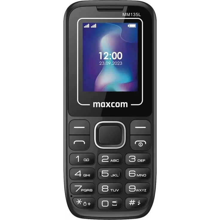 MAXCOM Classic MM135 LIGHT Dual-SIM-Handy mit USB-C-Anschluss, schwarz