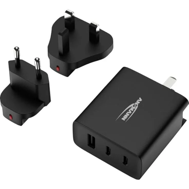 Ansmann Travel Charger TC315, USB-Ladegerät mit 3 Ports, 15,5 W, Smart IC, Schwarz