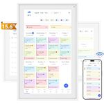 TABWEE P15 WIFI Digitaler Kalender, 15.6'' Touchscreen Wandkalender, Familien- und Essensplaner, Demenz Uhr für Senioren, digitaler Bilderrahmen mit Wetteranzeige und App-Synchronisation