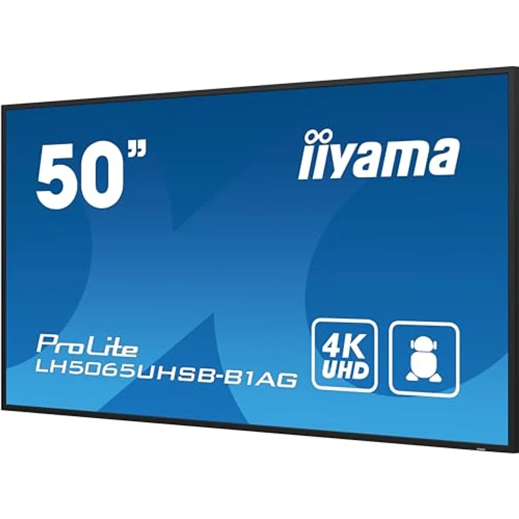 iiyama Prolite LH5065UHSB-B1AG 125,7cm 49,5" Digital Signage Display VA LED Panel 4K UHD HDMI DP USB2.0 RS-232c RJ45 Audio-Out Mediaplayer Android-OS WiFi 24/7 800 cd/m² schwarz – Bild 4