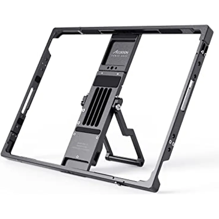 Accsoon Power Cage Pro für iPad 12.9" - Größenverstellbar - Aluminiumlegierung in Luftfahrtqualität - Unterstützt 9 iPad-Modelle - NP-F-Akku - Silber