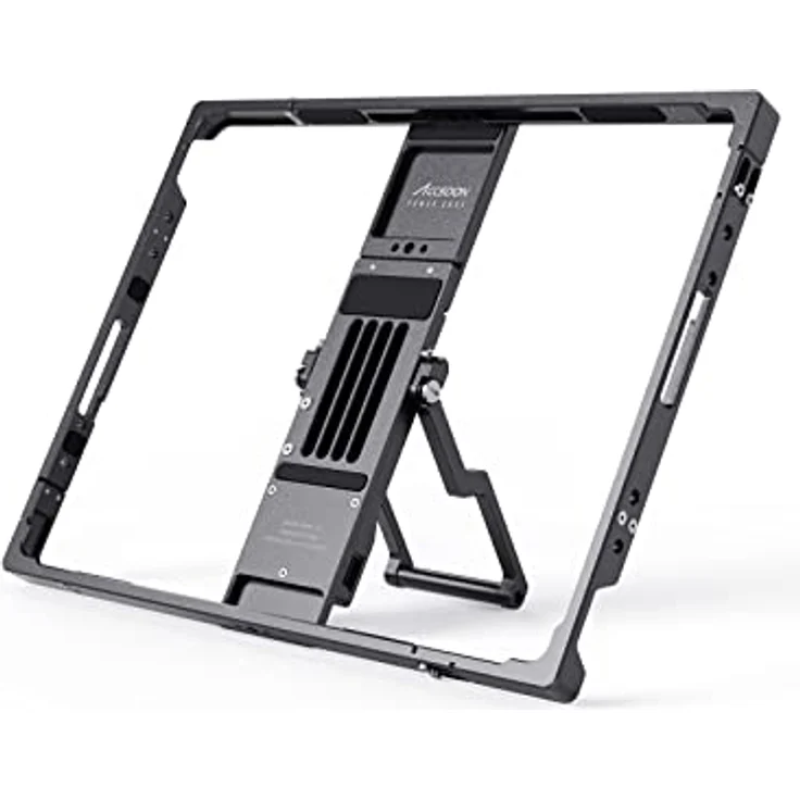 Accsoon Power Cage Pro für iPad 12.9" - Größenverstellbar - Aluminiumlegierung in Luftfahrtqualität - Unterstützt 9 iPad-Modelle - NP-F-Akku - Silber – Bild 1