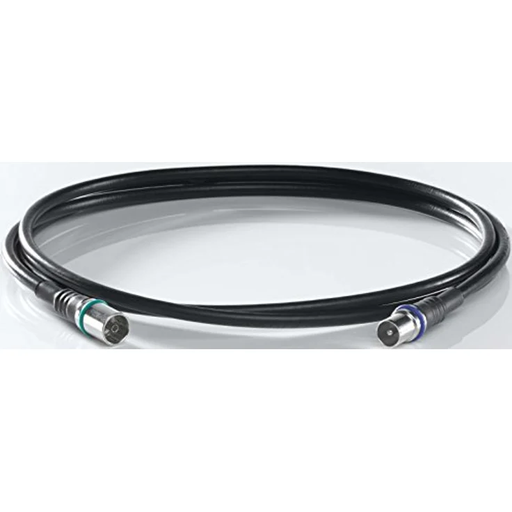 WISI 73380 "DS 37 U 0500" Anschlusskabel, 5m schwarz, IEC-Buchse/IEC-Stecker, Frequenzbereich 5...2400 MHz, Klasse A++ > 105 dB