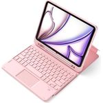 Inateck iPad Hülle mit abnehmbarer Tastatur, Touchpad und Stifthalter für iPad 10/11 Gen. A16, Air 11 Zoll M3/M2, Pro 11, 360° Rundumschutz, verstellbarer Ständer