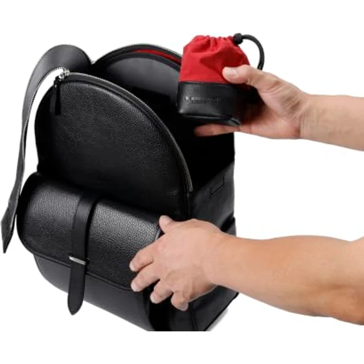 Artisan & Artist ACAM LP 120 RDBK, Objektivtasche aus Ziegenleder mit herausnehmbarer Polsterbasis, Rot – Bild 5