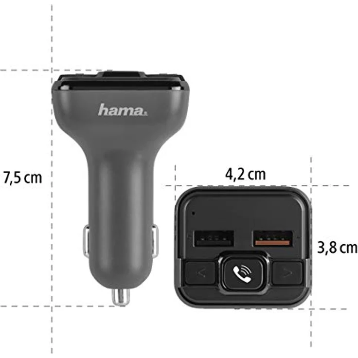 Hama 00014165 FM-Transmitter 87,6 - 107,9 MHz Zigarettenanzünder Silber – Bild 5
