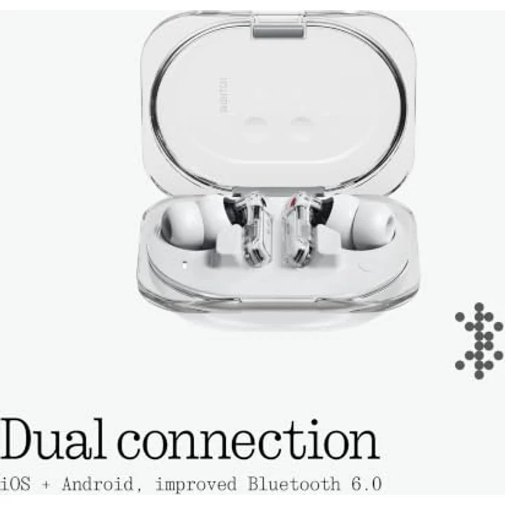 Nothing Ear (3a), Klangausgleichende Ohrhörer mit 45 dB Hybrid ANC, 12 mm dynamischer Bassverstärkung und 6 Mikrofonen für klare Anrufe, transparent – Bild 5