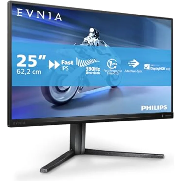 Philips Evnia 25M2N5200U, 25 Zoll Full HD Gaming Monitor, 360 Hz, 1 ms, FreeSync Premium, HDR400, schwarz