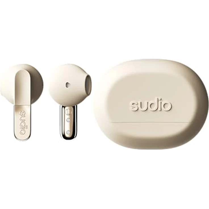 sudio N3 Beach Sand, Ohrhörer mit 30 Stunden Akkulaufzeit, wasserfest, verbesserte Mikrofone, Bluetooth 5.4, aus recyceltem Kunststoff – Bild 3