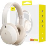 Baseus Bass 35 Max, Kopfhörer kabelgebunden & kabellos, Bluetooth V5.3, 50 Stunden Akkulaufzeit, Beige