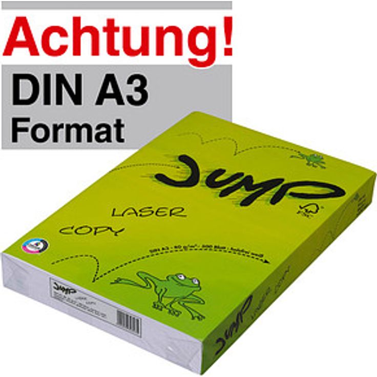 JUMP Kopierpapier COPY/LASER DIN A3 80 g/qm, FSC®-zertifiziert, 500 Blatt, hochweiß
