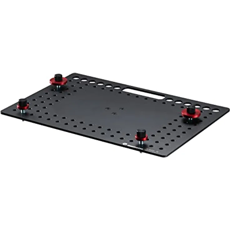Manfrotto TetherGear Laptop Deck, Leichte Aluminium-Halterung, 46 cm x 31 cm, Cheese Plate Style, Anti-Rutsch-Halterung und Kabelmanagement, Schwarz, MLTSA4301B