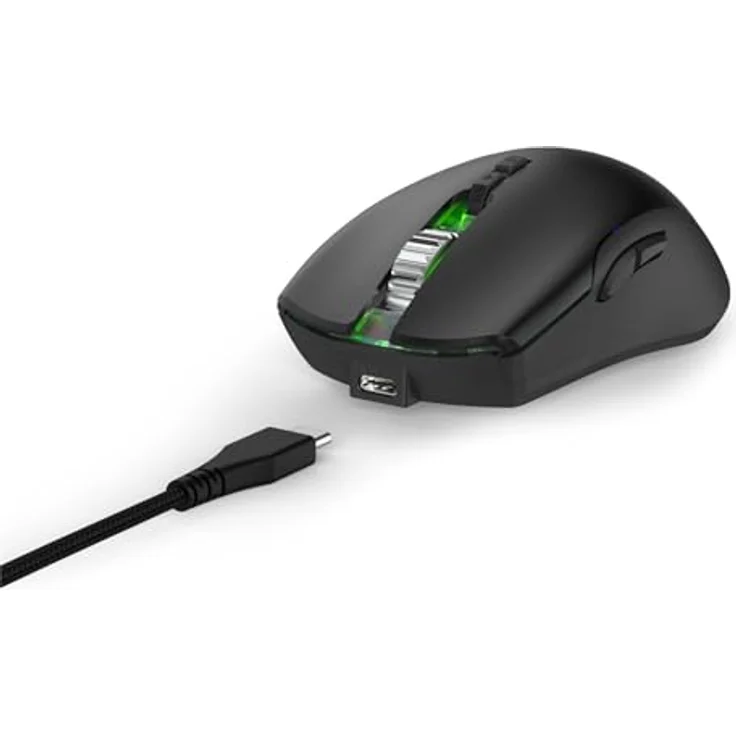 uRage Gaming-Maus Reaper 610 Wireless, kabellose Maus mit 9 programmierbaren Tasten, bis zu 16.000 DPI, 78 g, RGB-Beleuchtung, Gaming-Software, in schwarz – Bild 1