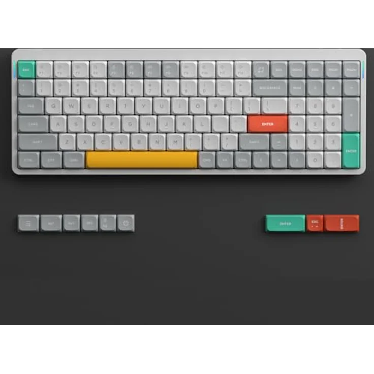 nuphy Air96 V2 Mechanische Tastatur Kabellos mit niedrigem Profil,100 Tasten RGB Hot-Swap Tastatur unterstützt 2.4GHz Wireless/Bluetooth/USB-C für PC/Laptop/Windows/Mac-White Gateron Cowberry Switch – Bild 3