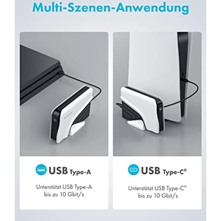 Graugear G-3501-A-10G (8 TB), Externe Festplatte mit USB 3.2 Type-C (Gen2) Verbindung, grau – Bild 5
