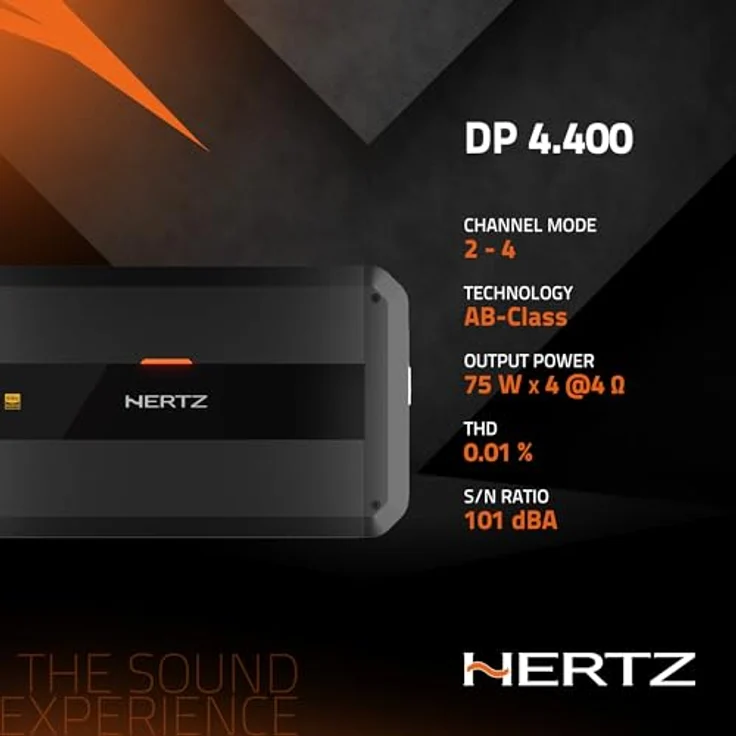 Hertz DIECI DP 4.400, 4-Kanal Class AB Verstärker mit 1000 W Ausgangsleistung und Hoch-Resolution Audio-Zertifizierung – Bild 5