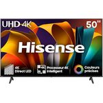 Hisense Smart TV 50 Zoll 50A6N 4K UHD, Dolby Vision, HDR, VIDAA mit YouTube, Netflix, Disney+, Canal + (Modell 2024)
